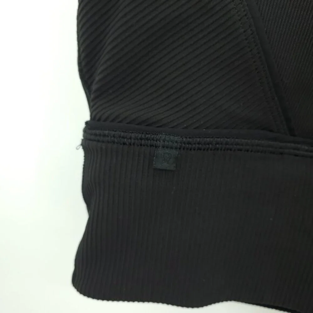 Lululemon Kick Serve Bra Texture 8 Black